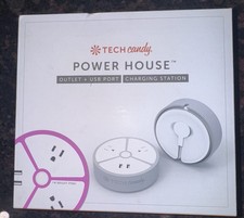 NIB Bright Pink Tech Candy Power House Charging 2 USB Ports 2 Outlet Plugs NEW