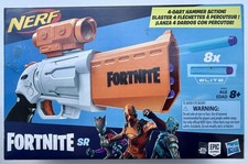 Nerf Fortnite SR Blaster - 4-Dart Hammer Action - Includes Removable Scope J71K