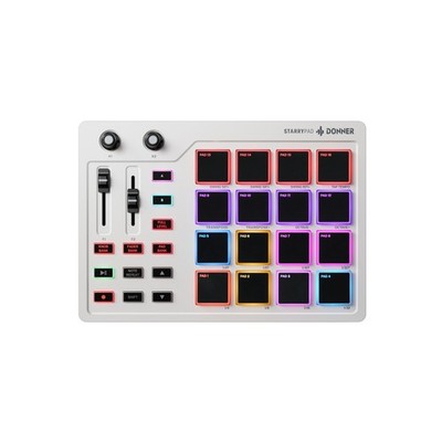 Donner STARRYPAD Beat Maker 16 Pads 40 Courses USB MIDI White