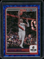 2023-24 Hoops #139 Anfernee Simons Blue Explosion #/59