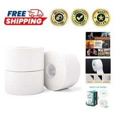 White Athletic Sports Tape - 3 Pack, Strong Adhesive, No Sticky Residue