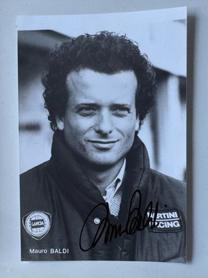 Mauro Baldi   - Formel 1  - original Autogramm - Größe 18 x 12  cm