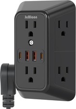 USB Wall Charger Power Strip Surge Protector with 4 USB Ports 2 USB C Plug Ext