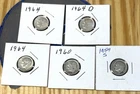 [5] Roosevelt Dimes Circulated 90% silver