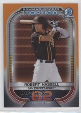 2021 Bowman Scouts Top 100 Orange Refractor 15/25 Robert Hassell III #BTP-82 6q5