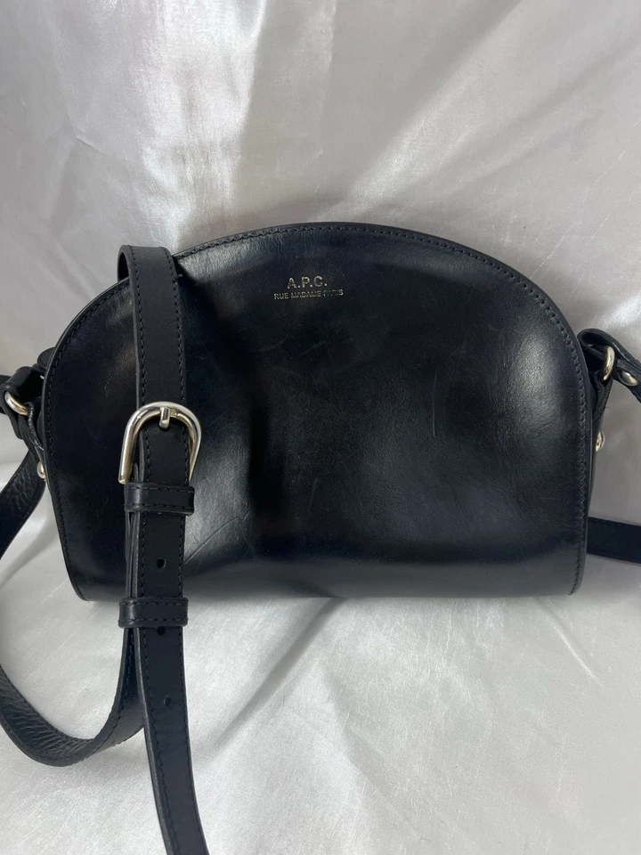 A.P.C. Black Half Moon Demi Lune crossbody leather bag - Image 3 of 4