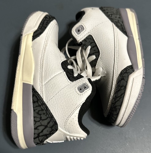 Nike Boys Air Jordan 3 Retro Cement DM0968-106 White Basketball Shoes Size 9C - Picture 4 of 6