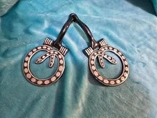 Western Sterling Silver Show Snaffle (Snake Desig) #SN-2108 MP-25 Black - 5-1/8"