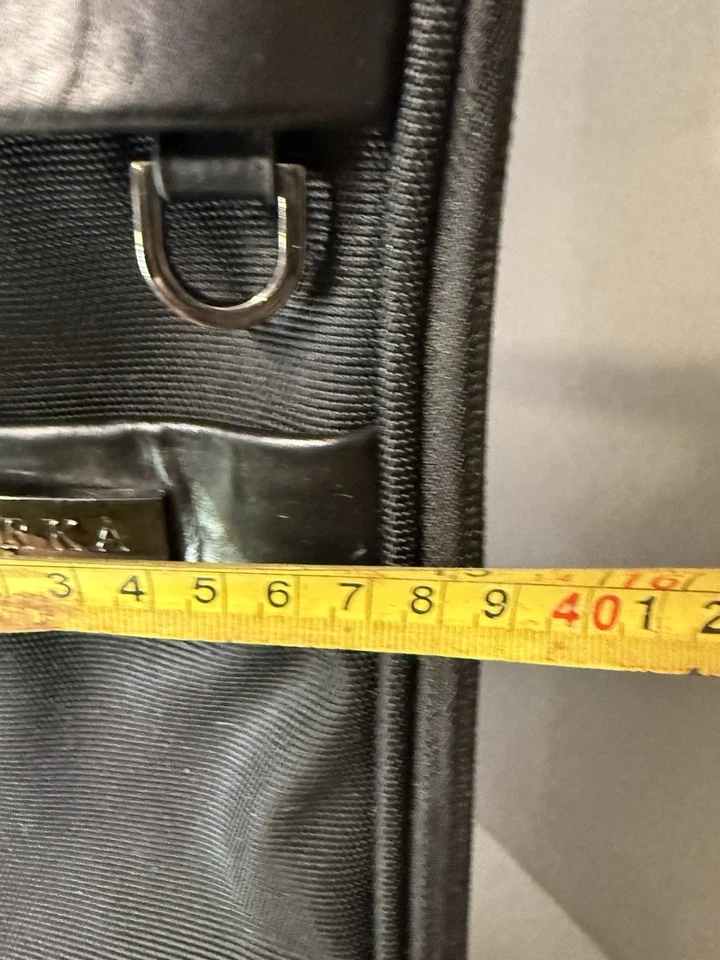 "Maleta de mano con ruedas Ghurka 701 detalles de cuero negro 21""" Foto 4 de 4