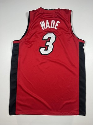 Miami Heat Basketball Jersey Mens XL Red NBA Reebok Dwyane Wade 3