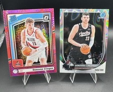 Donovan Clingan 2025-26 Bowman Chrome Lava Refractor /399 & Optic Hyper Pink RC