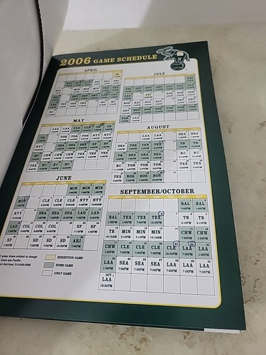 Oakland Athletics 2006 Season Ticket Book - Picture 2 of 6