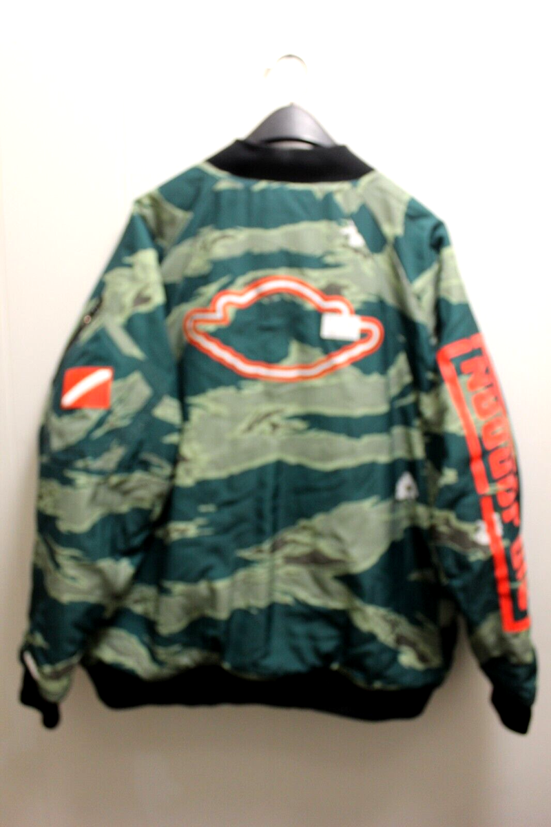 NIKE AIR JORDAN BOMBER JACKET CITY OF FLIGHT MEN'S XXL CAMO BLACK