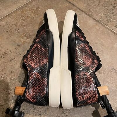 27Edit Naturalizer Valarie Leather Snake Print Sneaker Shoes