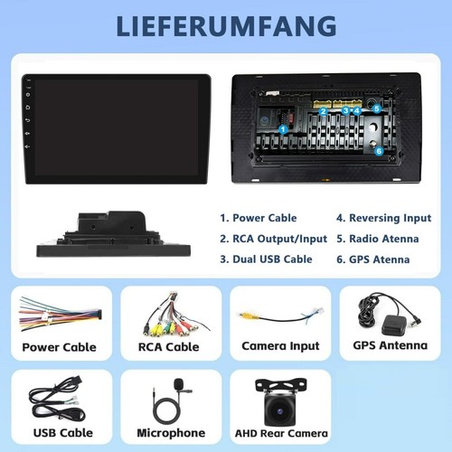 Autoradio Android 10" 2+64GB Apple CarPlay per Jeep Compass MK49 11-16 GPS Navi - Foto 8 di 14