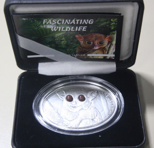 Islas Fiji 10 dólares plata 1 oz 2013 "Tarsius tarsier" #F6382 antiguo ovalado - Imagen 11 de 12