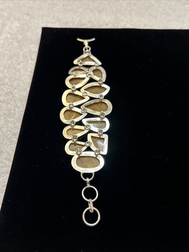 Sterling Silver 925 And Ferruginous Harlequin Quartz Bracelet - Picture 9 of 13