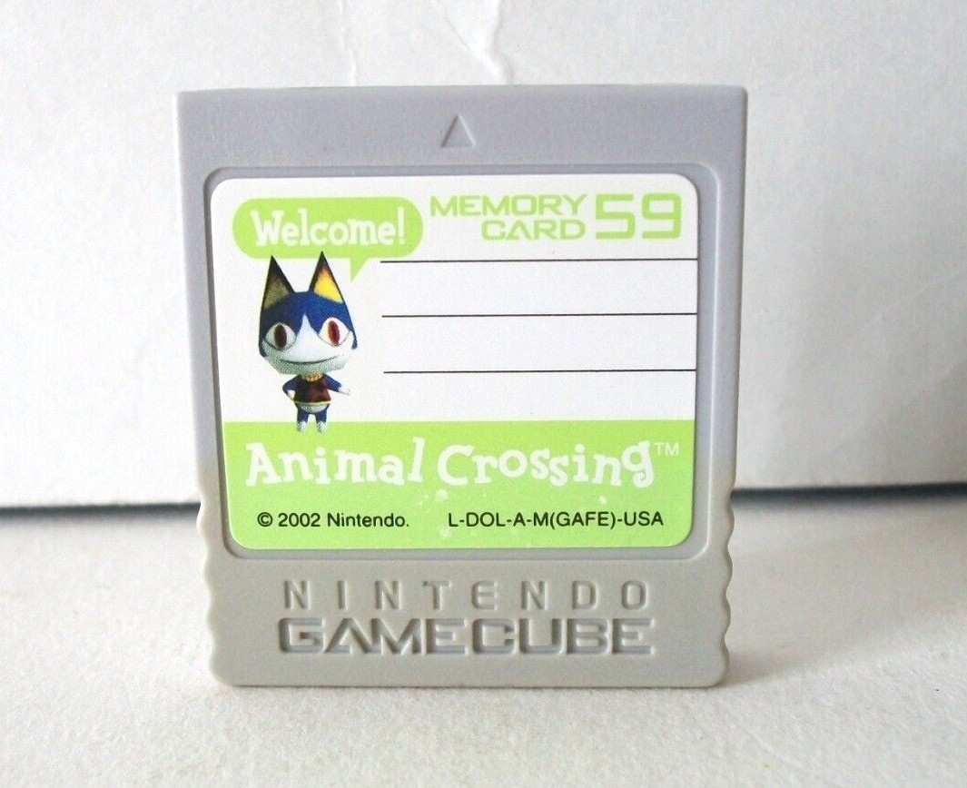 Animal Crossing Nintendo GameCube Memory Card 59 Official OEM Cube