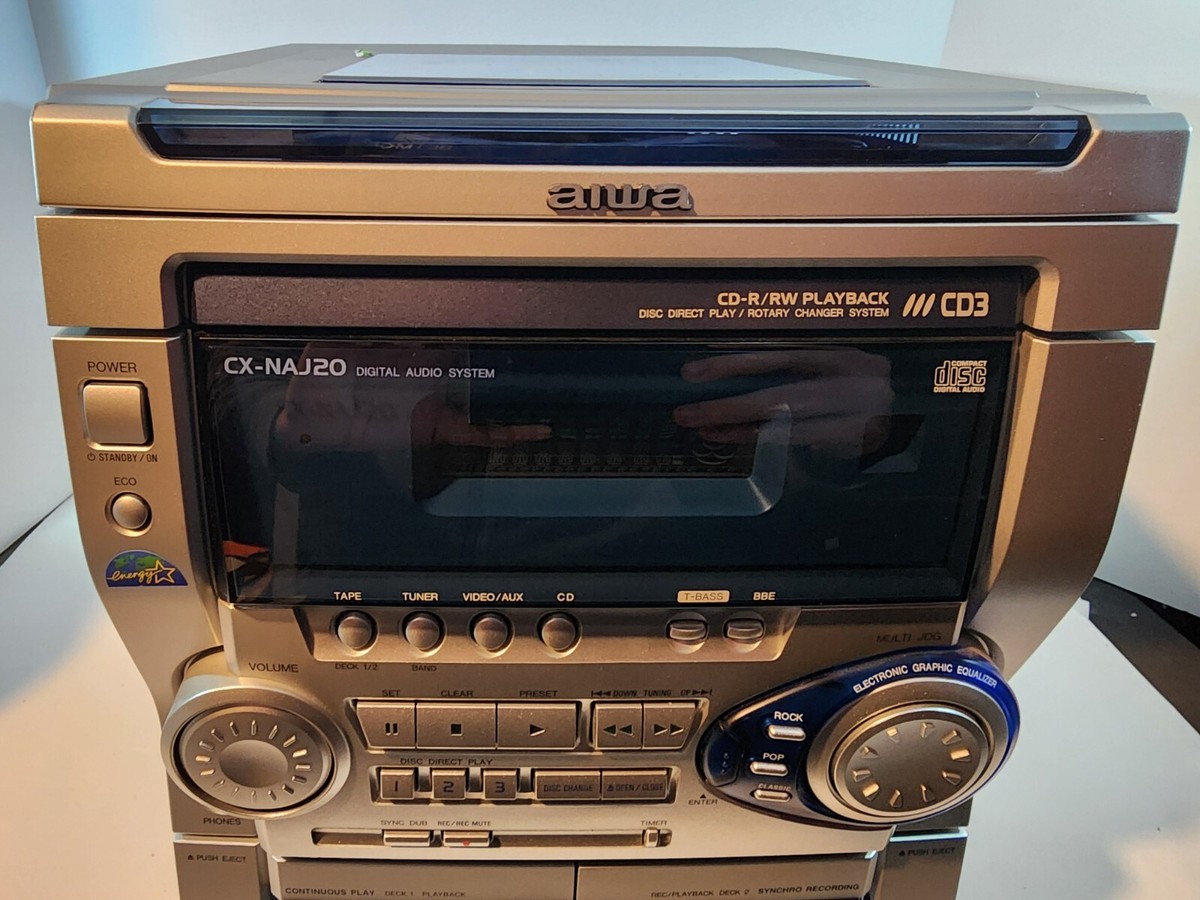 Aiwa Stereo System CX - NAJ20 with Speakers SX-NAJ22 Tested