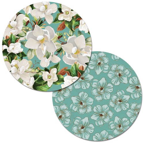 WipeClean Round Reversible Placemats, Magnolia, Set of 4 eBay