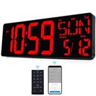 Large Digital Wall Clock Bluetooth Sync Upgrade Version-Bluetooth Sync Time