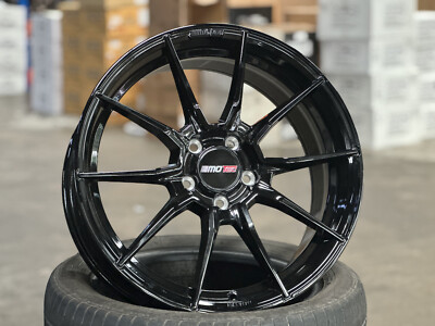 18x8J 5x112 Motec Ultralight MCR2 10 Spoke Wheel | Black | 45