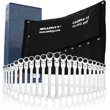 Gelenk - Maul-Ringratschenschlüssel Set 6-32mm Gelenkratschenset 22tlg. HASKYY®