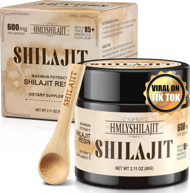 Organic 100% Pure Himalayan Shilajit, Soft Resin, Extremely Potent, Fulvic Acid