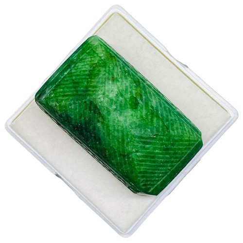 430.25 Cts Natural Carved Emerald Stunning Green Rare Huge Magnificent Gemstone - Picture 8 of 10