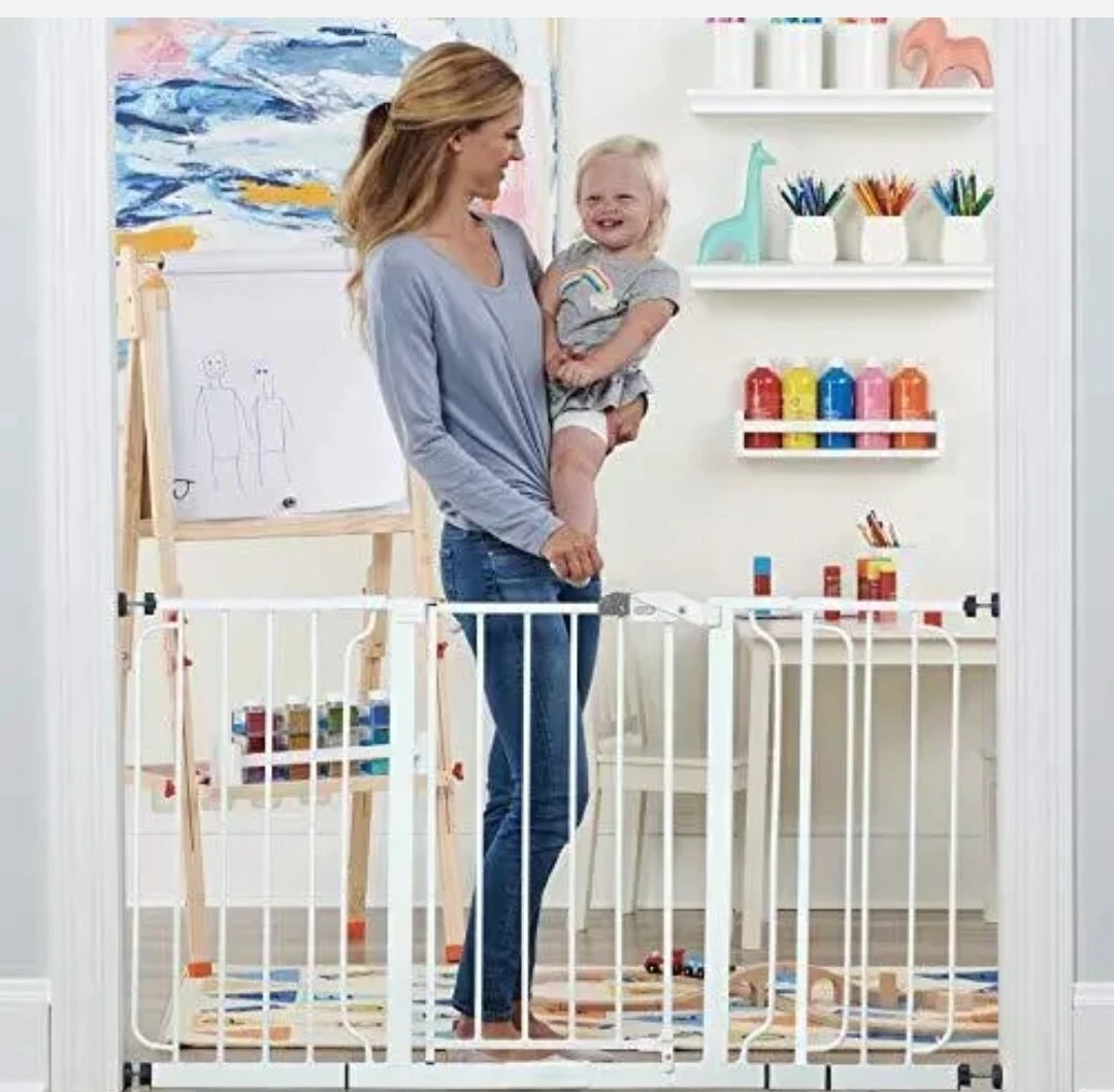 Regalo 56in. Extra WideSpan Walk Through Baby Pet Safety Gate - Open Box/Never**
Opens in a new wind