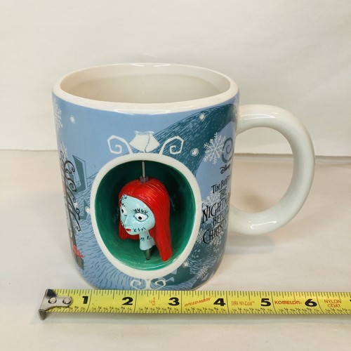 NIGHTMARE BEFORE CHRISTMAS Santa Jack & Sally COFFEE MUG With 3D Spinning Head - Picture 11 of 13