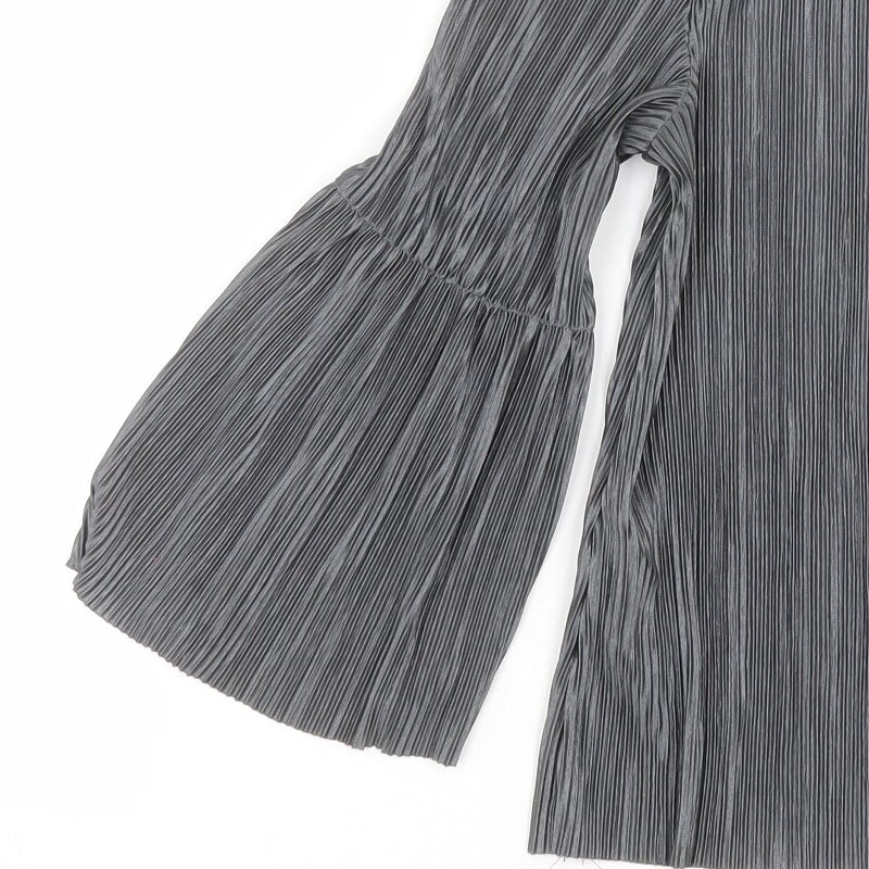 Mango Womens Grey Polyester Blend Basic Blouse Si… - image 12