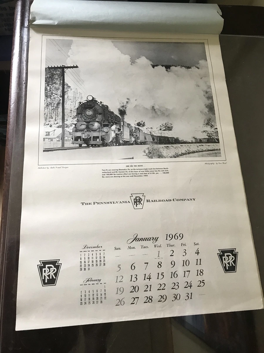 VTG Pennsylvania RailRoad PRR , 1969 Calendar, Don Wood Photos | eBay