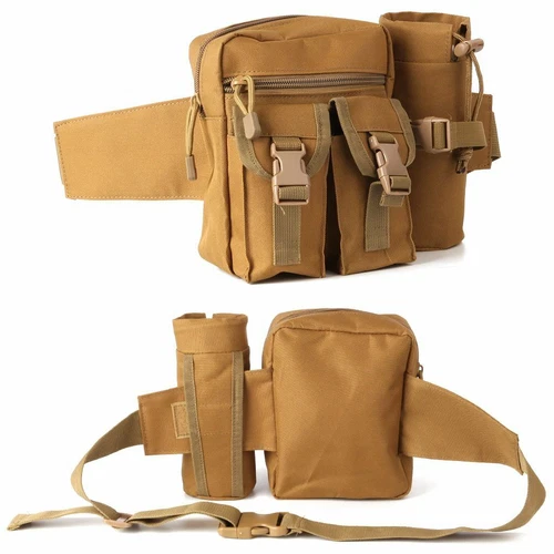 Tactical Waist Pack Tasche mit Trinkflaschentasche Halter Molle Bauchtasche Gürteltasche - Bild 10 von 13
