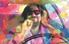 The Dude by David Lloyd Glover Big Lebowski Movie Poster Laminated 17.5" x 11.5"