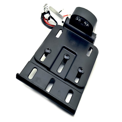 Soporte de montaje de matrícula lateral LED negro plegable para Harley Sportster Dyna - Imagen 15 de 17