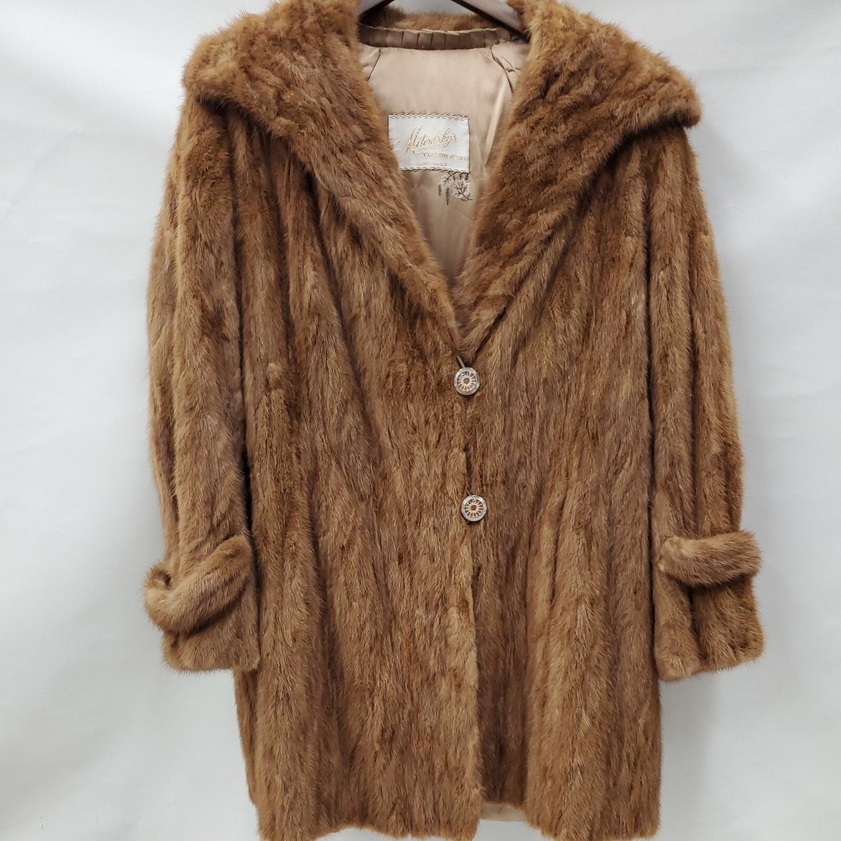 Vintage Genuine Hip Length Mink Coat by Mitvalsky's Custom