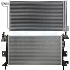 Car Radiator and A/C Condenser Kit Fits 2015-2018 Ford Focus 2.0L Aluminum