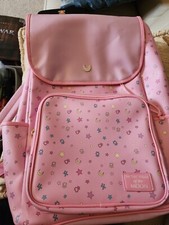 Preowned Sailor Moon Symbols Pink Slouch Backpack