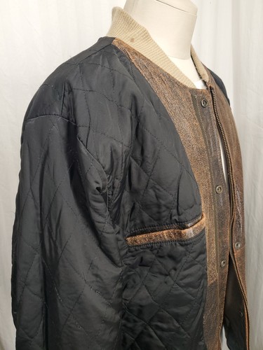 Vtg Distressed Varsity Bomber Guess Club Members Georges Marciano Embroider Logo - Picture 19 of 24