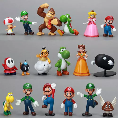 Super Mario Bros 6 cm 6/18spk Set Puppen Action-figur Modell Kinderspielzeug - Bild 5 von 10