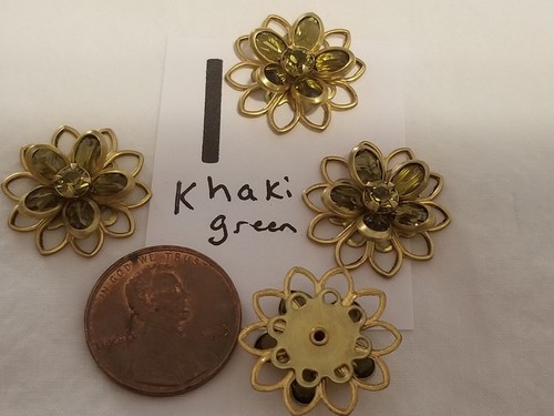 Channel Flower Connectors Swarovski 20mm Elements Brass Rhodium Findings # 903 - Picture 5 of 22