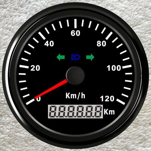 85MM GPS 120KM/H Speedometer with Turning Indicator For Car Truck Marine Red LED - Picture 3 of 6