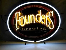 New Founders Brewing Lamp Neon Sign 24" With HD Vivid Printing Technology