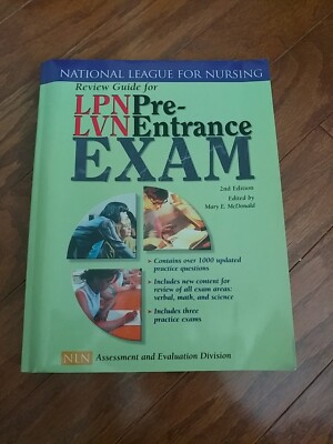 Review Guide For LPN/LVN Pre-Entrance Exam - Paperback - GOOD 9780763762704| eBay