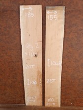 Qty - 2 SQUARE EDGE KILN DRIED Cherry Plank Board Slabs (140302)