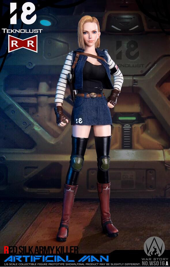 War story ws016b cyber RR DX版 1/6人造人間18号 WAR STORY Dragon Ball Android 18 1/6 Female Action Figure WS016A