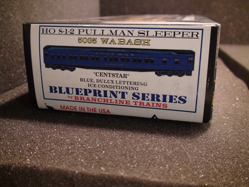 HO BRANCHLINE TRAINS 5035 WABASH 8-1-2 PULLMAN SERIE BLUEPRINT DURMIENTE | Zustand: New