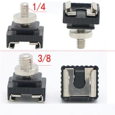 3pcs Camera Flash Camera Hot Shoe Adapter Extender Cold Shoe Socket 1/4-3/8