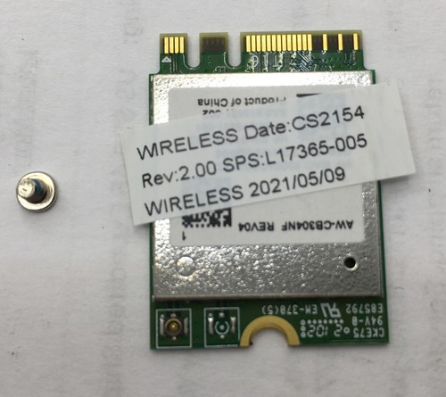 HP 14” 14-dk1032wm Laptop Wireless WiFi Card RTL8821CE L17365-005 & Screw